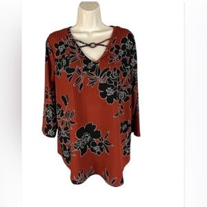 Crest women’s large, 3/4 sleeve,‎ V-neck blouse